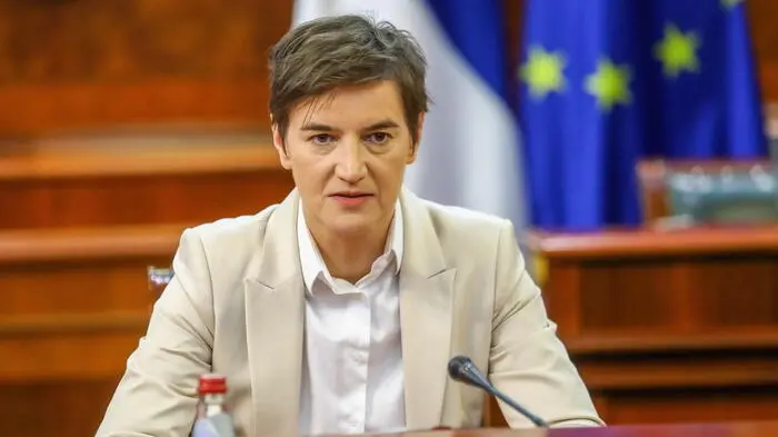 La presidente del Parlamento serbo ed ex premier Ana Brnabić in una foto d’archivio