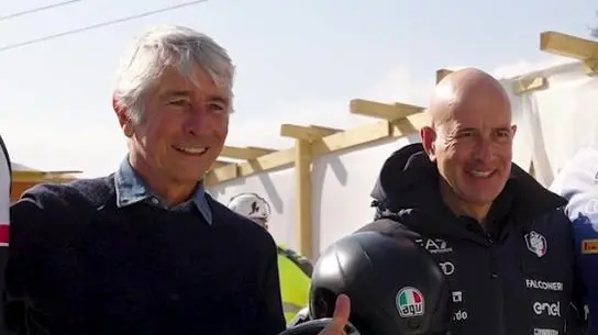 Il ministro Andrea Abodi e il commissario Fabio Massimo Saldini