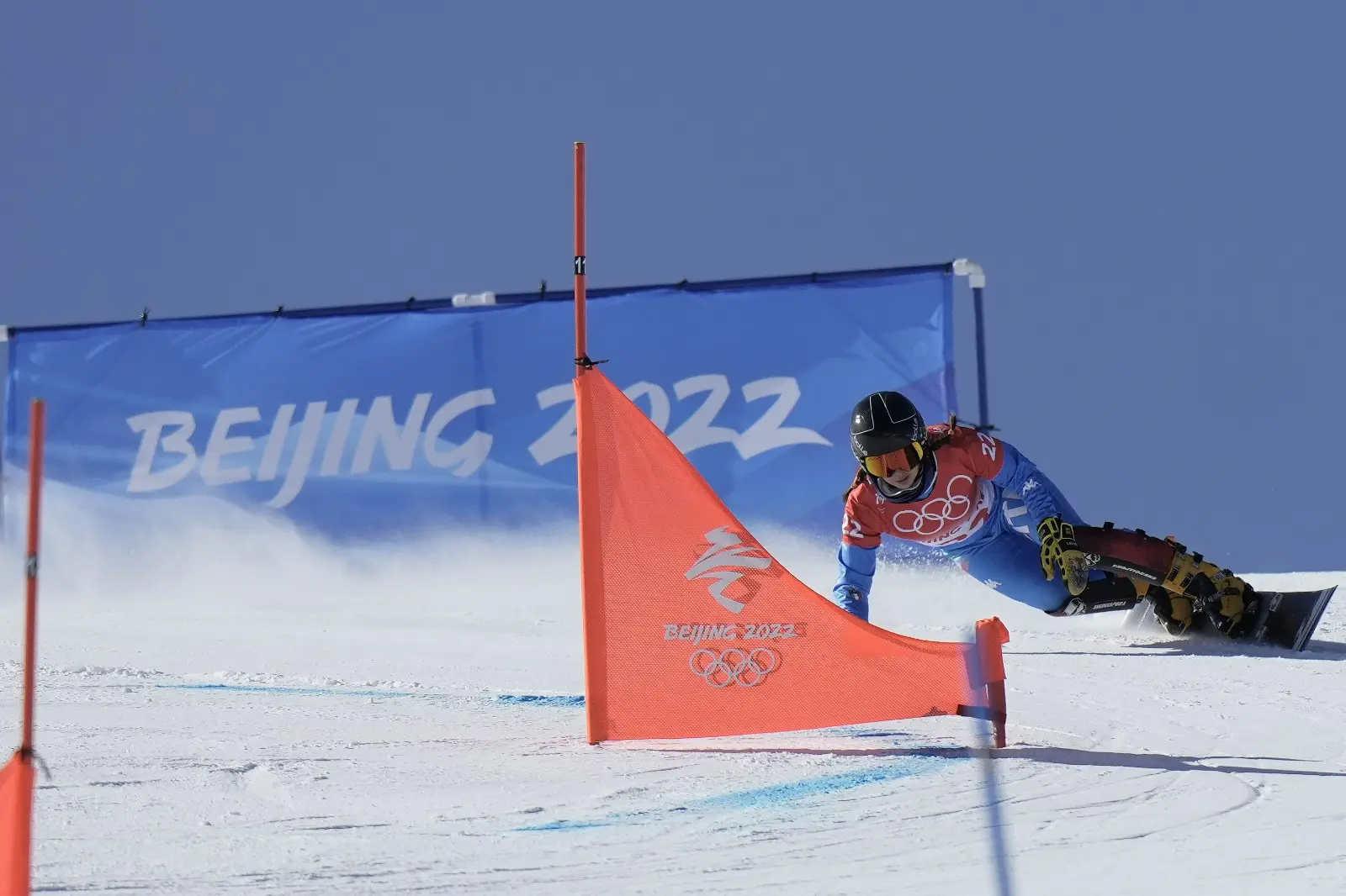 Lucia Dalmasso in azione a Cortina d’Ampezzo. È nata nel 1997 a Falcade (Bl), dove vive e si allena In estate e in inverno (Pentaphoto)