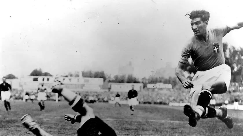 Gino Colaussi con la maglia dell’Italia ai Mondiali del ’38