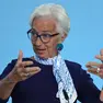 La presidente Bce Christine Lagarde a Francoforte alla conferenza stampa dopo il Consiglio direttivo