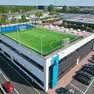 I campi da calcetto a cinque e da padel sul tetto della sede di Came a Dosson di Casier