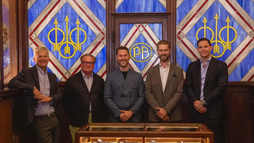 Da sinistra Franco Gussalli Beretta, Pietro Gussalli Beretta, Cristian Specogna, Michele Specogna e Carlo Gussalli Beretta
