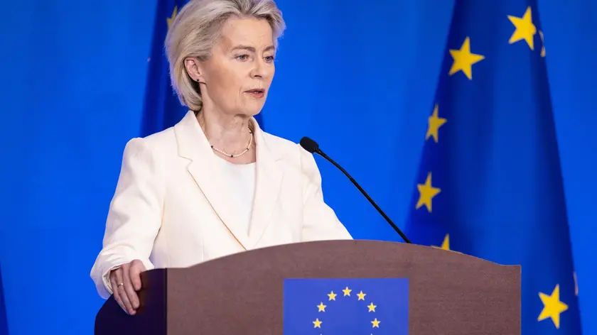 La presidente della Commissione Ue Ursula von der Leyen