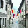 Il centro di Gemona, deserto