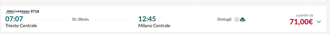 Le previsioni di percorrenza da Trieste a Milano (prima ci volevano 4 ore)