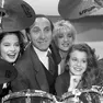 Pippo Baudo posa per una foto con Simona Ventura a "Domenica in"