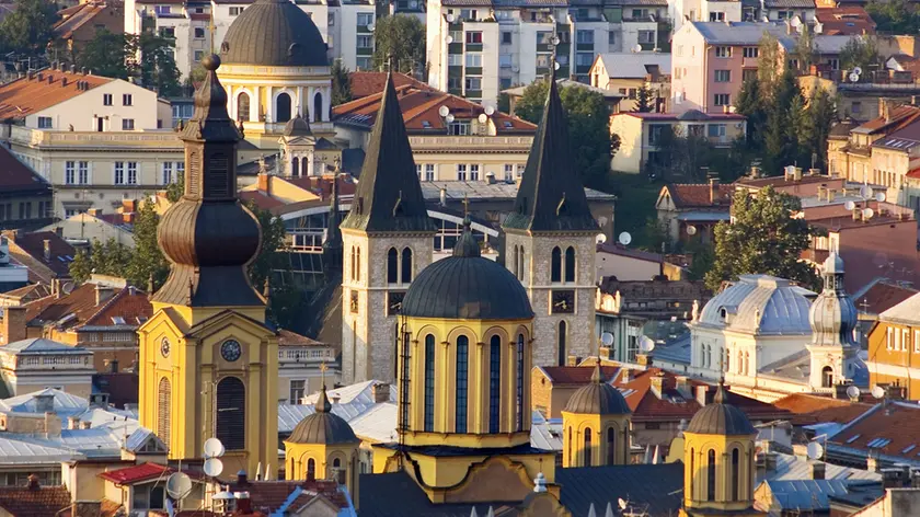 Una panoramica di Sarajevo, la capitale della Bosnia-Erzegovina