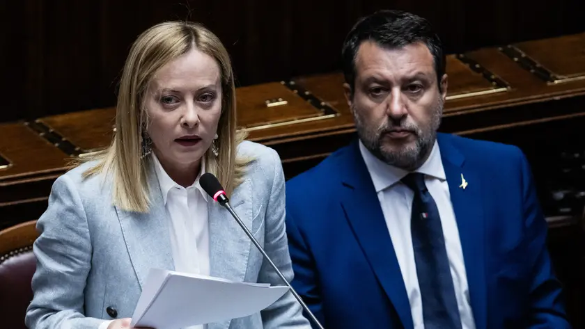 Giorgia Meloni e Matteo Salvini (Agf)