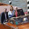 Paolo Sorrentino, Anna Ferzetti e Toni Servillo all'arrivo in darsena all'Excelsior