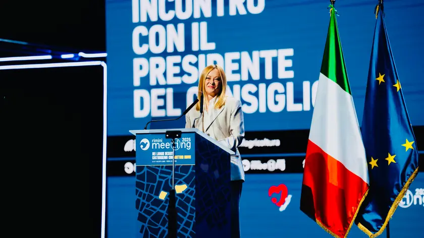 La presidente del Consiglio Giorgia Meloni al Meeting di Rimini