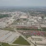 Una veduta aerea della zona industriale di Padova