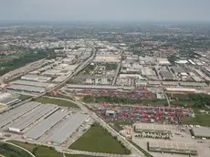 Una veduta aerea della zona industriale di Padova