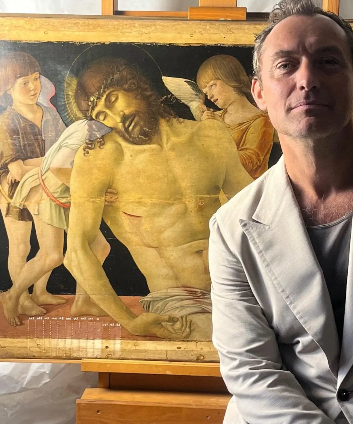 Jude Law ha visitato la Ca' d'Oro con l'amico Toto Bergamo Rossi