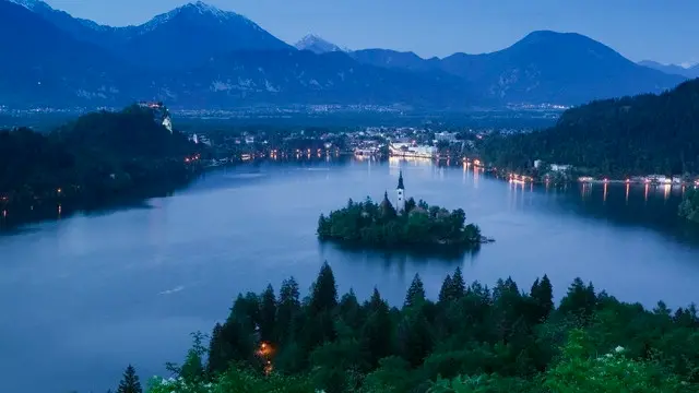 Una panoramica sul lago di Bled, in Slovenia