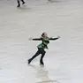 La giovane atleta al campionato italiano a Montichiari, aprile 2025