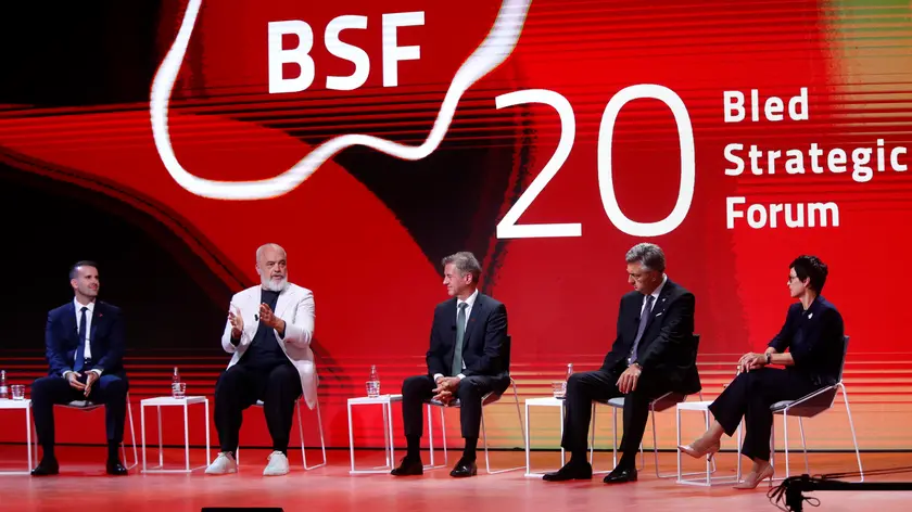 Un momento del panel al Bled Strategic Forum