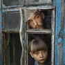 Il particolare di una delle foto in mostra