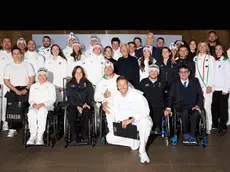 Giorgio Armani alla presentazione delle divise per le Olimpiadi di Milano Cortina