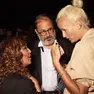 Andrea Romeo con la regista di The Voice, Kaouther Ben Hania, e con la presidente della giuria Orizzonti Julia Docurnau