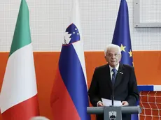 Sergio Mattarella nel suo intervento a Capodistria (Foto Lasorte)