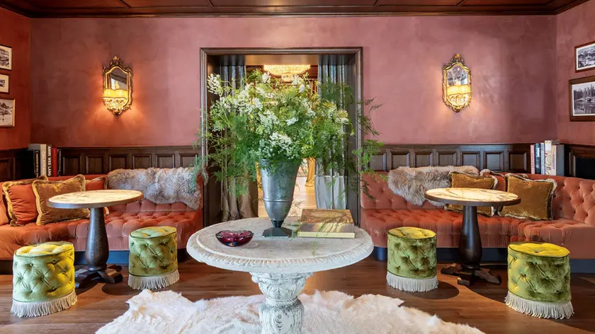 Uno degli ambienti dell'hotel Ancora di Cortina