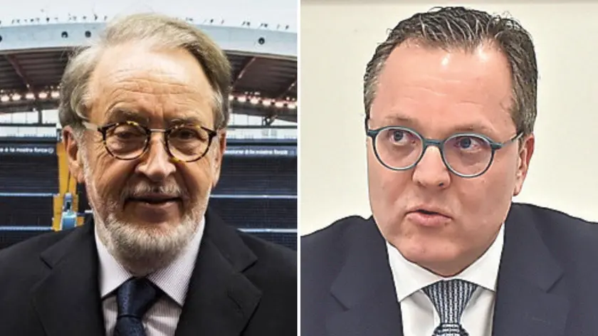 Il patron bianconero Gianpaolo Pozzo e il direttore generale Franco Collavino