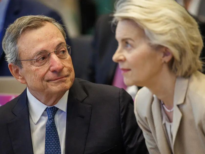 Mario Draghi e Ursula von der Leyen