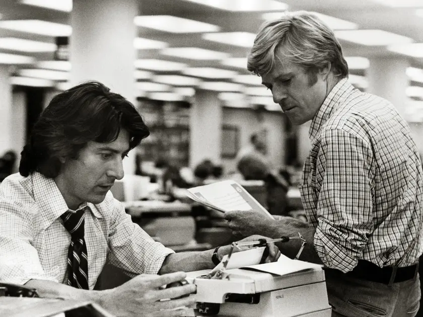 Dustin Hoffman e Robert Redford, 1976 Warner Tutti gli uomini del presidente