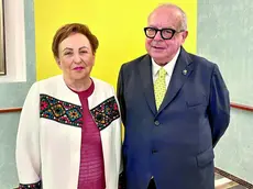 Shirin Ebadi, premio Nobel per la pace, con Michelangelo Agrusti, presidente di Fondazione Pordenonelegge