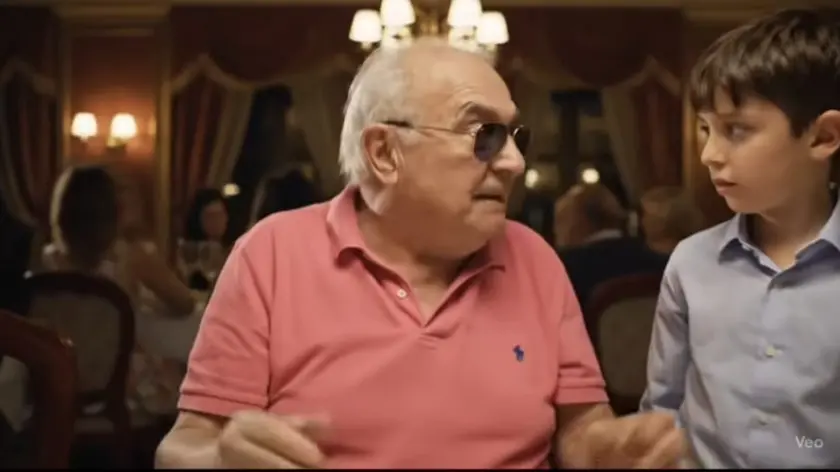 Un frame di uno dei video del profilo Snizz.ai