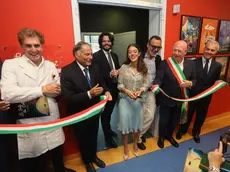 Il momento dell'inaugurazione della Sala