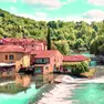 Una veduta panoramica di Borghetto sul Mincio (foto Elisabetta Perrone)