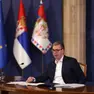 Il discorso del presidente serbo Aleksandar Vučić sulle sanzioni al colosso dell’energia Nis. FOTO ANDREJ CUKIC