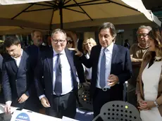 Giovanni Manildo con Sergio Giordani a Padova (foto Agenzia Bianchi)