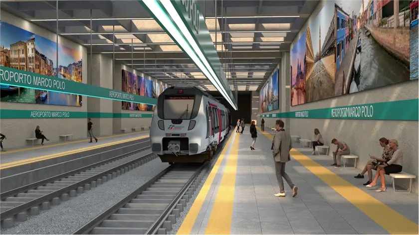 Ecco come sarà la nuova stazione del collegamento tra L'aeroporto di Venezia e Mestre