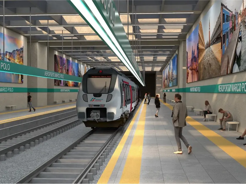Ecco come sarà la nuova stazione del collegamento tra L'aeroporto di Venezia e Mestre