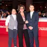 La famiglia Piccoli di Concordia Sagittaria sul red carpet della festa del cinema di Roma. Da sinistra Andrea Piccoli, Michela Morutto e Mattia Piccoli