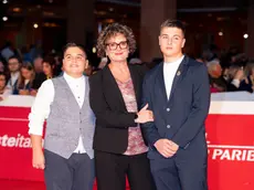 La famiglia Piccoli di Concordia Sagittaria sul red carpet della festa del cinema di Roma. Da sinistra Andrea Piccoli, Michela Morutto e Mattia Piccoli