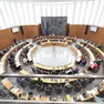 Il Parlamento sloveno a Lubiana (Epa)