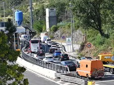 Veicoli al casello del Lisert di Trieste (foto archivio Bruni)