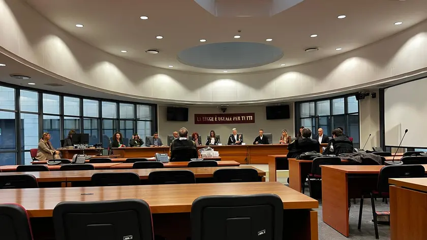 L'aula del Tribunale di Vicenza