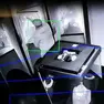 Il ladro in azione in un momento del furto a Palazzo Ducale ripreso dalle telecamere di sicurezza