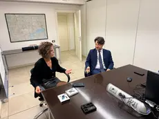 Alberto Stefani nella redazione del mattino di Padova