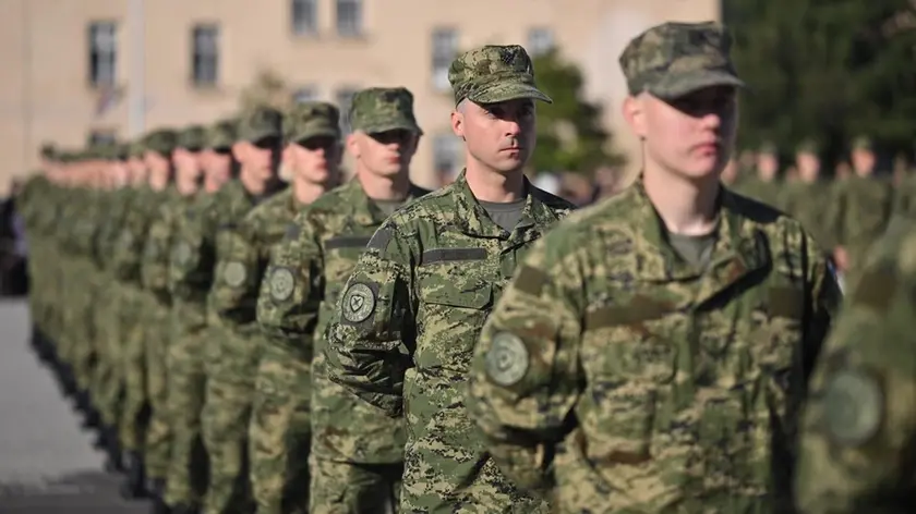 Militari dell’esercito croato in una foto del ministero della Difesa di Zagabria