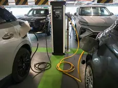 Auto elettriche in una foto di repertorio