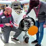 Addetti al lavoro nello stabilimento Leonardo di Ronchi dei Legionari, dove si producono droni