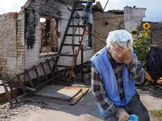 Una casa distrutta in Ucraina dalle bombe