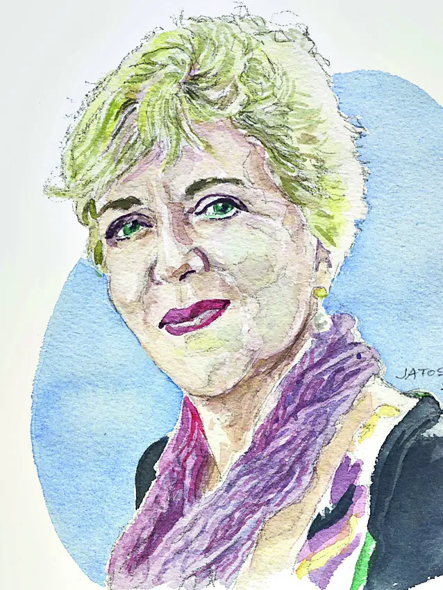 Petra Reski nel ritratto di Massimo Jatosti