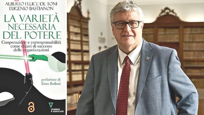 La copertina del libro e il sindaco di Udine, Alberto Felice De Toni